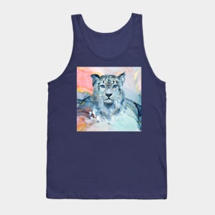 Painted Snow Leopard Tank Top